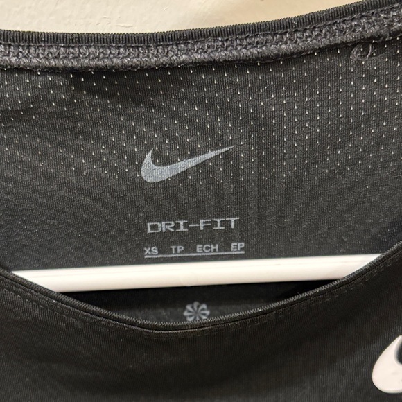 Nike Women's Black Tee with White Logo - Picture 4 of 6